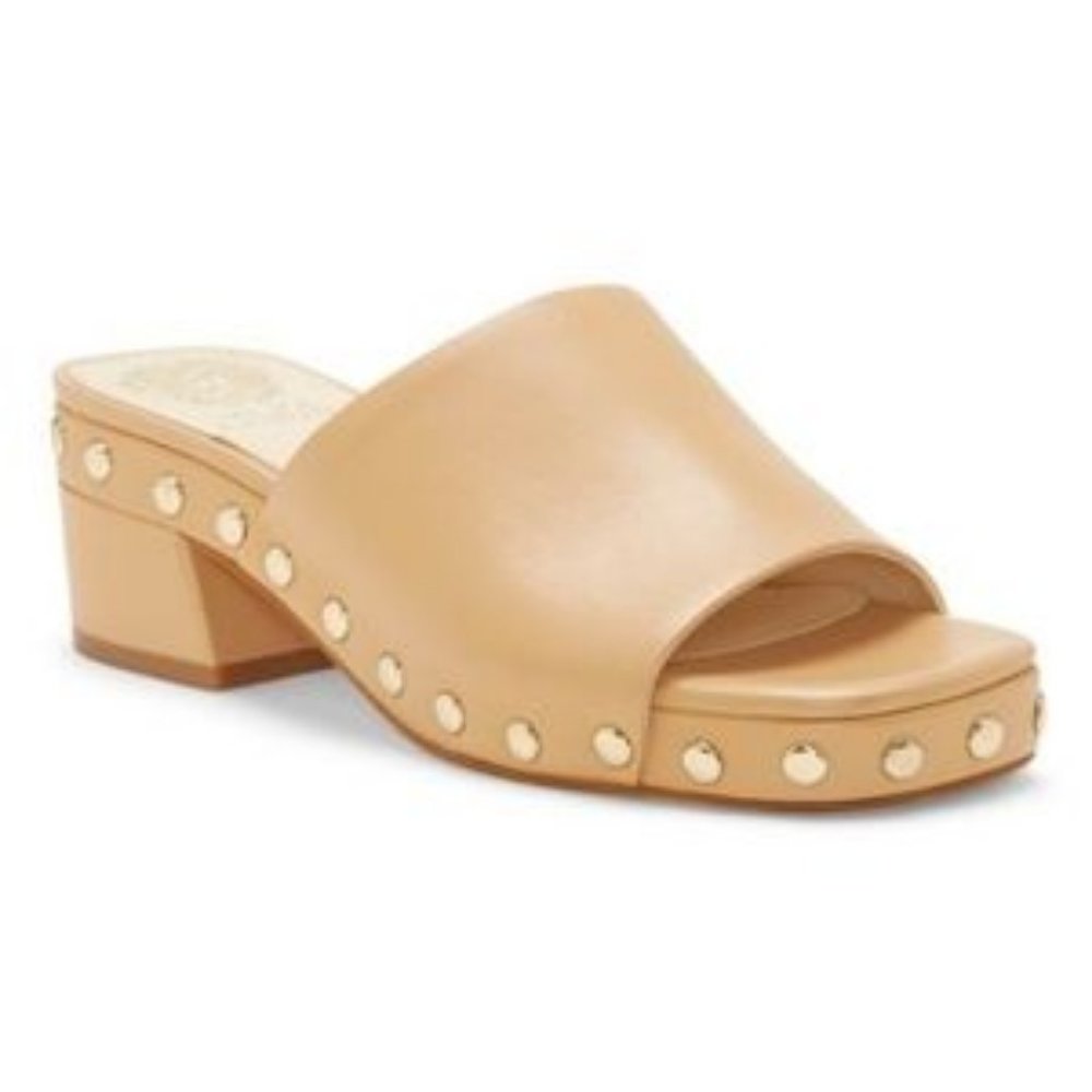 Vince Camuto Haniya  studded slides - tan, size 11 brand new